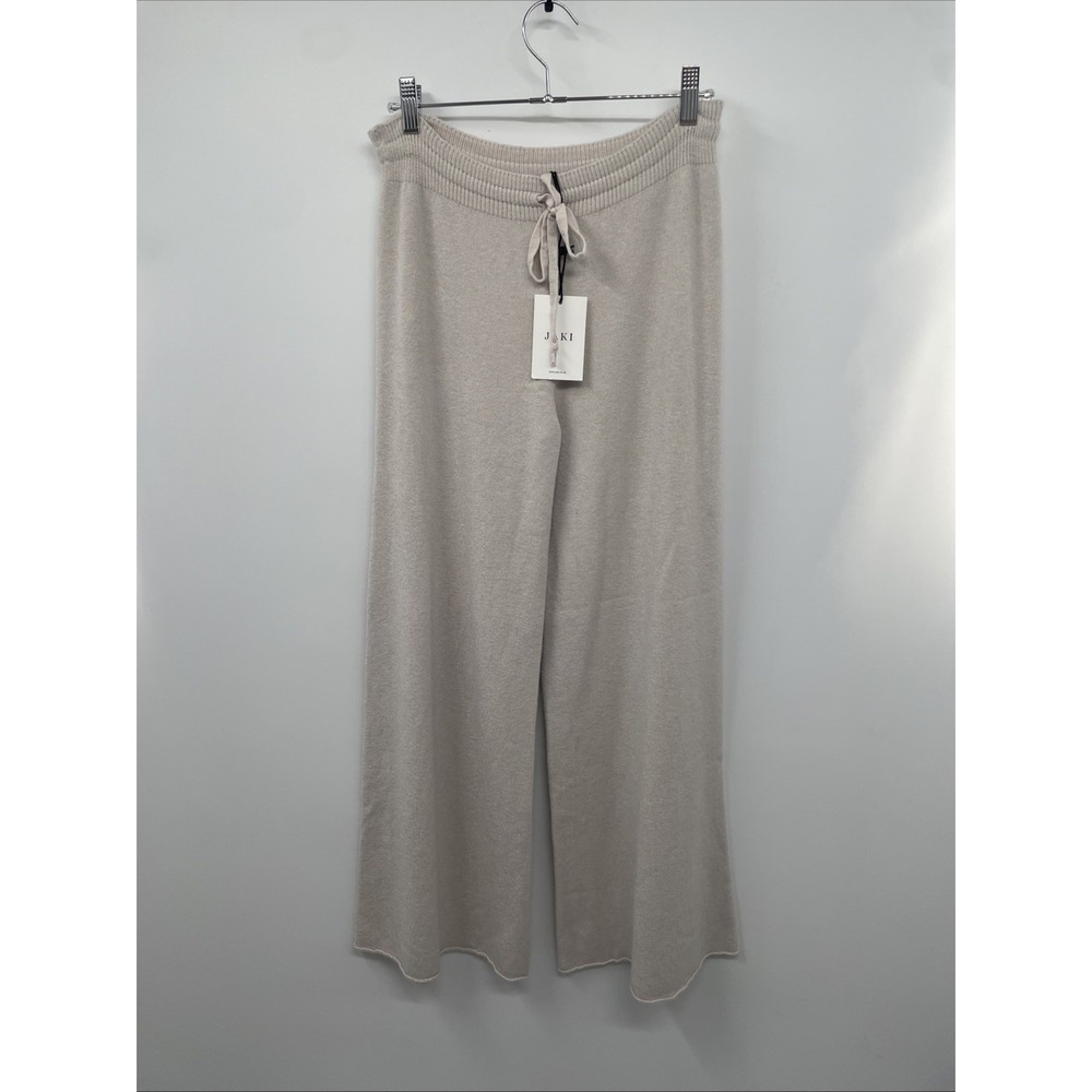 Jaki Relaxed Pants Women's S/M Light Beige Drawstring Waist Baggy Minimalist NWT